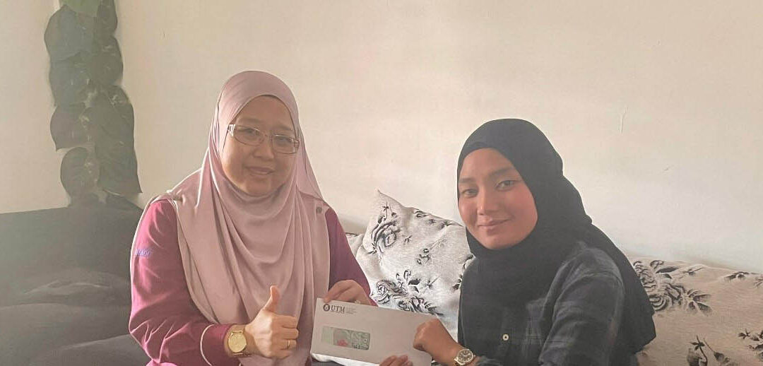 SUMBANGAN KEBAJIKAN TABUNG ENDOWMEN UTMSPACE KEPADA PELAJAR TERLIBAT KEMALANGAN JALAN RAYA